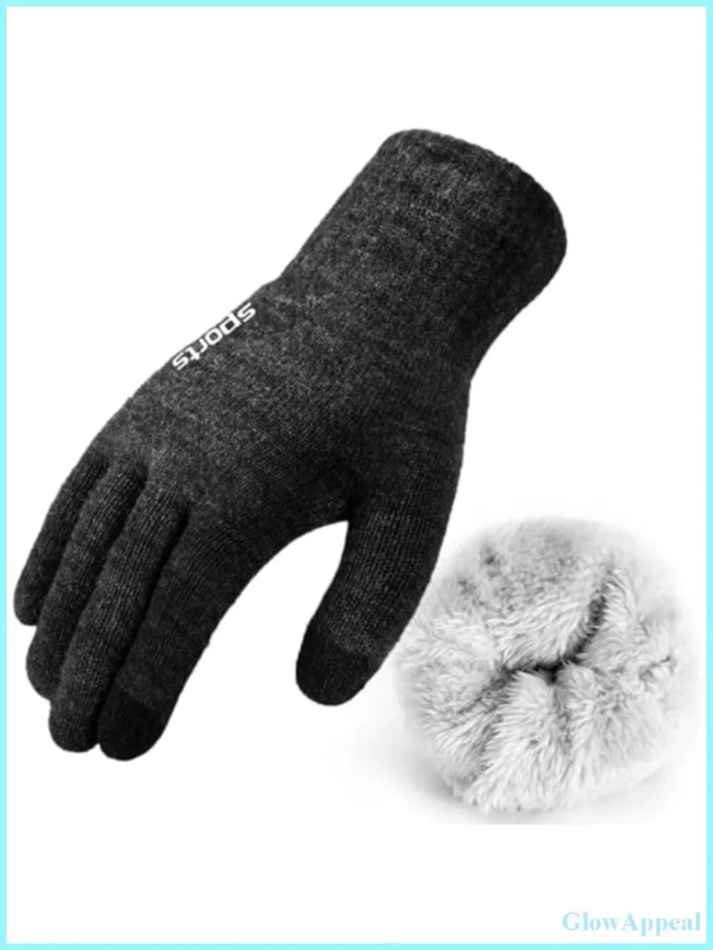 Thermal Fleece Liner Gloves Touchscreen Knit Winter Driving Skiing
